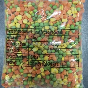 IQF Frozen Mixed Vegetables 4 Ways Carrots Peas Corn Green Beans Factory Price BRC HACCP Certified