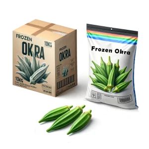 IQF Frozen Okra A Grade 10kg 24-Month Storage