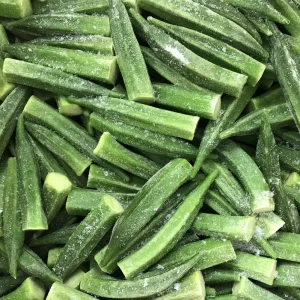 IQF Frozen Okra Minced Chopped Ground Whole