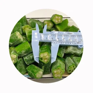 IQF Frozen Okra Sliced Block Cuts Organic Freeze Freezing