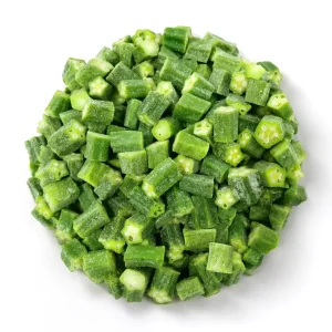 IQF Frozen Sliced Okra Bulk Grade A Customized Packaging