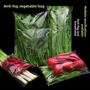 In stock Vegetable & Fruit Packaging Bags OPP Anti Fog Resealable Clear Self Sealing with Custom Logo
