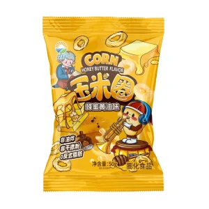 JIUR New Product Honey Butter Flavored Corn Rings Crispy Sweet Semi Soft Snacks Non Fried Casual Corn Snacks