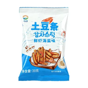 JIUR Office Snacks Most Popular Fresh Shrimp Sea Salt Crispy Potato Sticks New Flavor Box Packaging