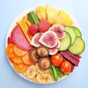 Kid-Friendly Mixed Fruit and Vegetable Snacks Crispy Natural Flavor Factory