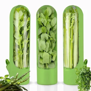 Kitchen Utensils Vegetable Fresh Keeping Device Coriander Herb Fresh Keeping Box Fresh Keeping Box Vanilla