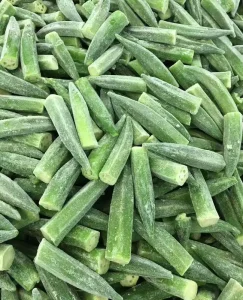 LQF Frozen Whole Okra Green Grade a Special Shape 24 Months Shelf Life