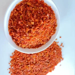 Liansheng Super Quality Pure Carrot Dehydrated Vegetables 3*3mm Carrot Flakes Fruit Vegetable Snacks