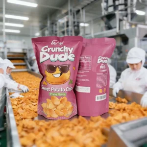 Low Oil Sweet Potato Chips Plum Flavor Sweet Potato Chips OEM Private Label Service Available