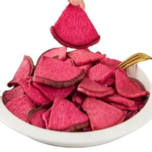 Low Temperature Vacuum Fried Fruit and Vegetable Snacks Red Radish Crisp Salty Office Snack