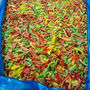 Manufacturers Healthy Nutritious Grade a IQF Frozen Mixed Pepper Sliced Strips Colored Peppers