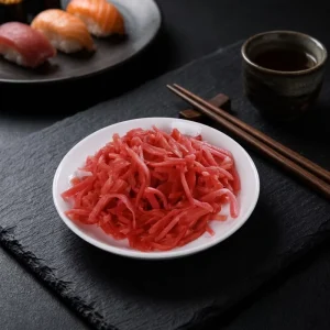 Meisei Factory Direct Tender Canned Vegetables Red Pickled Ginger Gari Strips for Easy Japanese Style Sushi Food