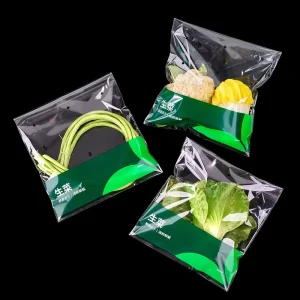 Micro Perforated Fresh Lettuce Salad Vegetable Packing Bag BOPP Plastic Bags