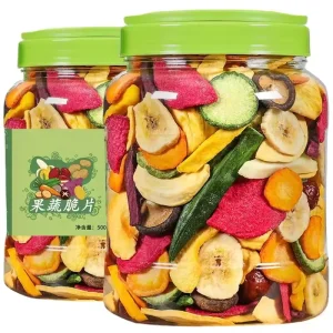 Mixed Vegetable and Fruit Crunchy Chips FD Dehydrated Fruits and Vegetables Crisp Dry Mix Bulk Packaging