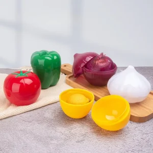 Modern Design Plastic Vegetable Storage Box Onion Lemon Crisper Green Pepper and Garlic Refrigerator Crisper Box Container
