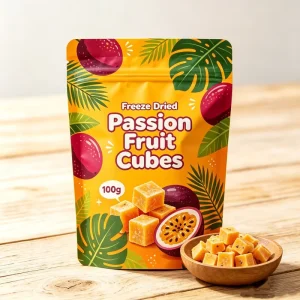 Natural Fruit Cube Food Grade Freeze Dried Passion Fruit Rich In Vitamin FD Freeze Dried Passion Fruit Cubes