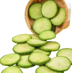 Naturally Dehydrated Vegetables Vacuum Fried Green Radish Chips Vegetable Snack Ready to Eat