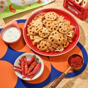 No Sugar Leisure Food Hot Spicy Lotus Root Tempura Healthy Vegetable Crisps Snack Food Snacks High Temperature Oil Fried Dried
