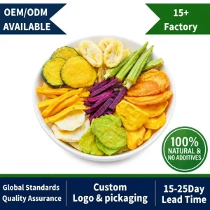 OEM HEALTHY and CRISPY VACUUM FRIED MIXED VEGETABLE and FRUIT CHIPS PUMPKIN SNACKS Dried Vegetables
