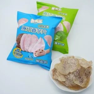 OEM Taro Chips Vegetable Snacks in Bag Packaging Baby Potato Taro Chips 35 g Sea Salt Black Pepper Flavor