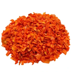 Organic Dehydrated Carrot Flakes 10x10x2 mm No Sugar