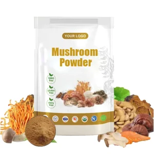 Organic Dried Mushroom Extract Cordyceps Shiitake Maitake Reishi Chaga Lion’s Mane 12-in-1 Mushroom Blend Powder