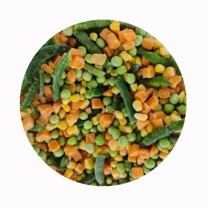 Organic IQF Frozen Mixed Vegetables Greenhouse Grown Carrots and Peas Export Quality