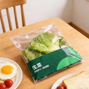 Organic Supermarket Anti Fog Transparent Self Adhesive Vegetable Fruit Packaging for Fresh Keeping