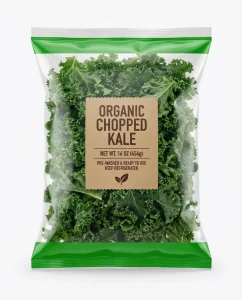 Plastic Self Adhesive Bags Anti Foggy Custom Printed Food Grade for Salad Fresh Fruit Lettuce and Leafy Vegetable Packaging
