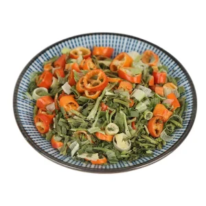 Mixed Dehydrated Vegetables With Dried Red Bell Pepper Rings Dried Scallions for Instant Noodle