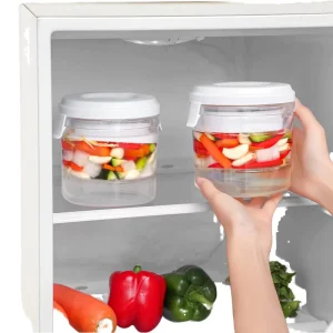 Press Type Sealed Food Grade Plastic Pickling Jar and Kimchi Vegetable Storage Container