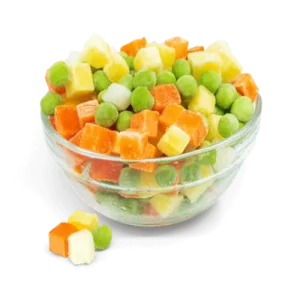 Proharvest BRC Certified IQF Frozen Mixed Vegetables Top Grade 10kg Carton Carrot & Green Pea Dices