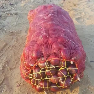 Raw Material 20kg 30kg 50kg Red Woven Polypropylene PP Leno Onion Mesh Bag