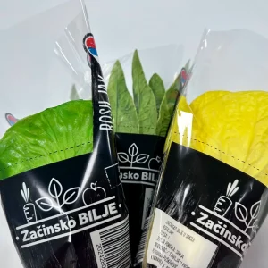 Recyclable Material Lettuce Packing Food grade Trapezoid Shape Vegetable Flat Bag Customized Logo Design OPP Bags Disposable
