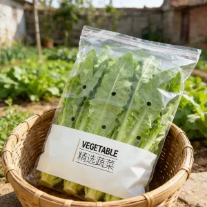 Resealable Self adhesive Bag Vegetable Fresh Packaging Bags Manufacturing Plant Plain Bag Manufacture