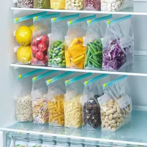 Reusable Freezer Ziplock Food Storage Bag for Vegetables with Gravure Printing