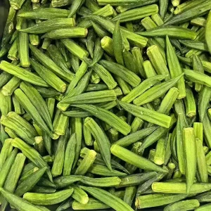 Shandong China Healthy Snack 10kg Bulk Pack Vacuum Fried Okra Crisp Vegetable Chips