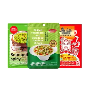 Small batch Custom Made Plastic Pickled Vegetable Packaging Bags for Food Custom Mustard Tuber Bags Dried Radishes Shredded