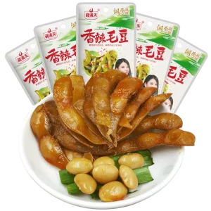Spicy Edamame, Oil and Salt Preserved, Vegetable Side Dish and Snack