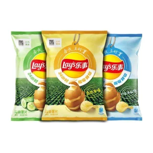 Spring Limited Edition Lays Potato Chips 70g Lime and Cucumber Flavors Exotic Snacks