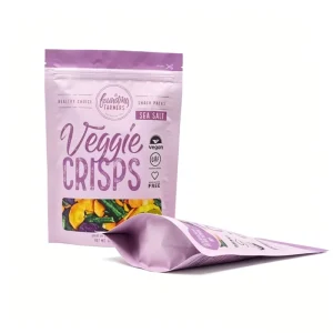Stand up Pouches for Nuts Chips and Fruit Vegetable Crisps Zipper Closure for Freshness Preservation Moisture Proofing
