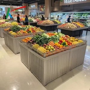Supermarket Vegetable and Fruit Rack