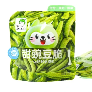 Sweet & Crispy Hard Vacuum Fried Dried Peas Healthy Vegetable Snack Bulk 32g Bags Customization