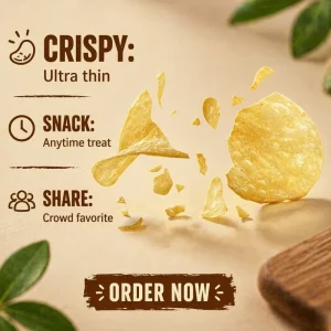 Sweet Healthy Fried Hard Crispy Potato Chips Custom Top Grade Family Snacks