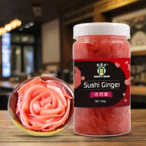 Sweet Sliced Pickled Ginger, 340g, Pink, Sushi and Restaurant Use