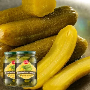 Sweet and Sour Pickled Cucumber Crisp Preserved Vegetable Canned
