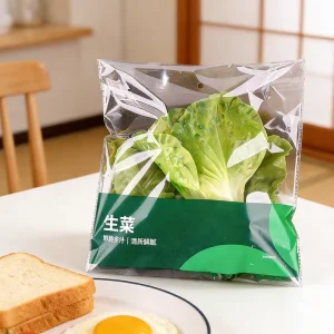 Transparent Cellophane Fresh Herb, Lettuce, and Vegetable Packing Bags, Anti-Fog