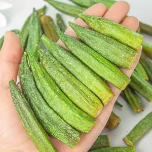 Vacuum Low Temperature Fried Okra Crispy Dried Vegetables