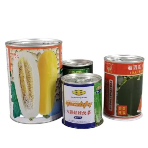 Vegetable Seed Tin Box with Easy-Open End Food-Grade Empty Tin Can