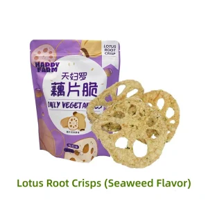 Veggie Chips Vegetable Snack Crisps Crunchy Seaweed Flavor Lotus Root Crisps